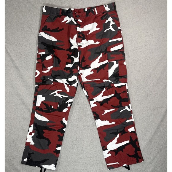 Red Urban Camouflage Pants Men’s Size XL-Reg Military BDU Cargo Rothco Milsim - Picture 1 of 13